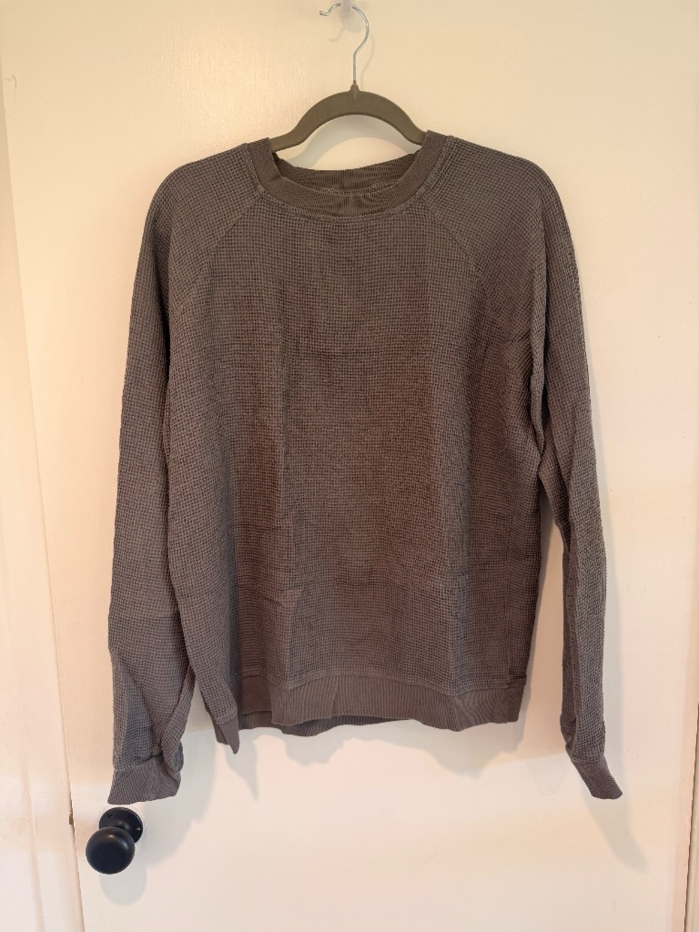 Parachute Waffle Knit Pajama Set Top & Pants Grey M